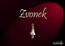 Zvoneček - přívěsek zlacený